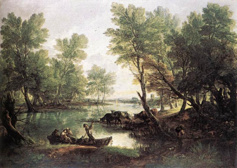 GAINSBOROUGH, Thomas River Landscape dg oil painting image